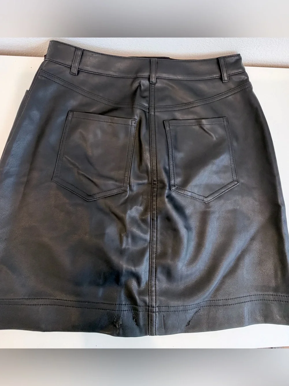 Express Black Faux Leather Mini Skirt